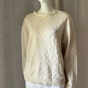 Callahan Cream Dot Knit Women's Sweater